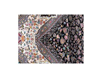 تصویر فرش پاتریس طرح افشان مهربان گل رنگ سرمه ای 1200 شانه